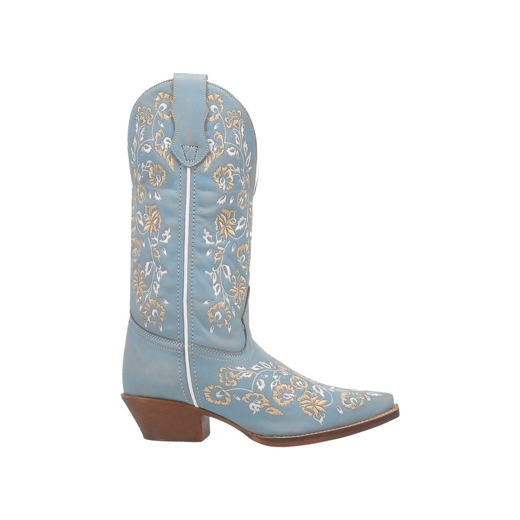 Laredo Western Boots Womens Linley Floral Embroidery Denim 52221 Image 3