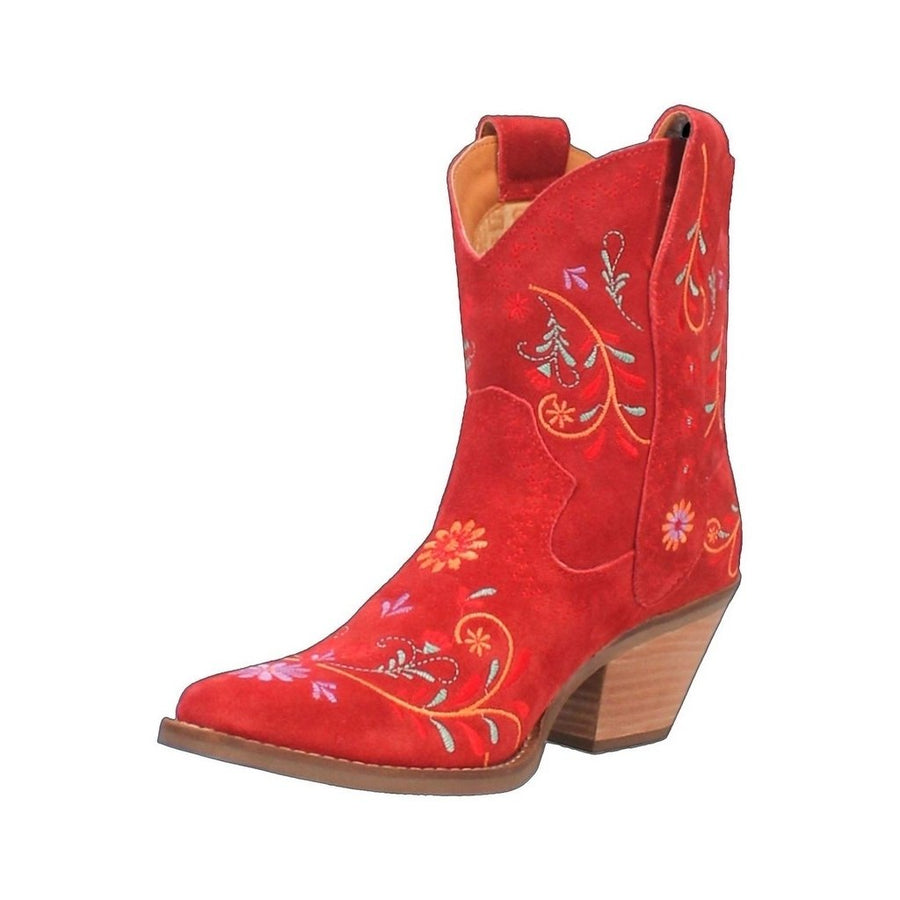 Dingo Western Boots Womens Sugar Bug Embroidery Snip Ankle DI179 Image 1