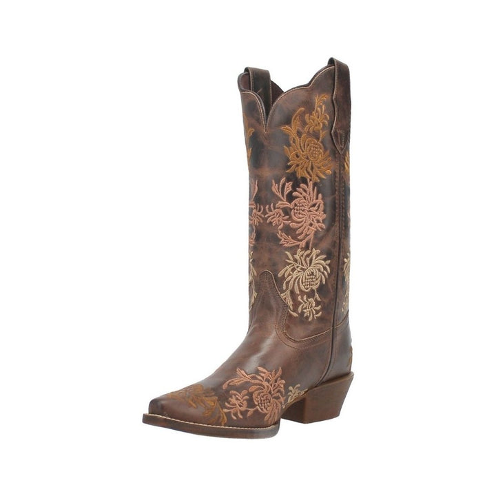 Laredo Western Boots Womens Sylvan Embroidery Snip Toe Tobacco 54271 Image 1