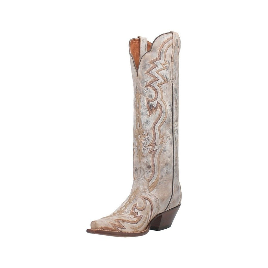 Dan Post Western Boots Womens Triad Silvie Snip Toe Bone DP4276 Image 1