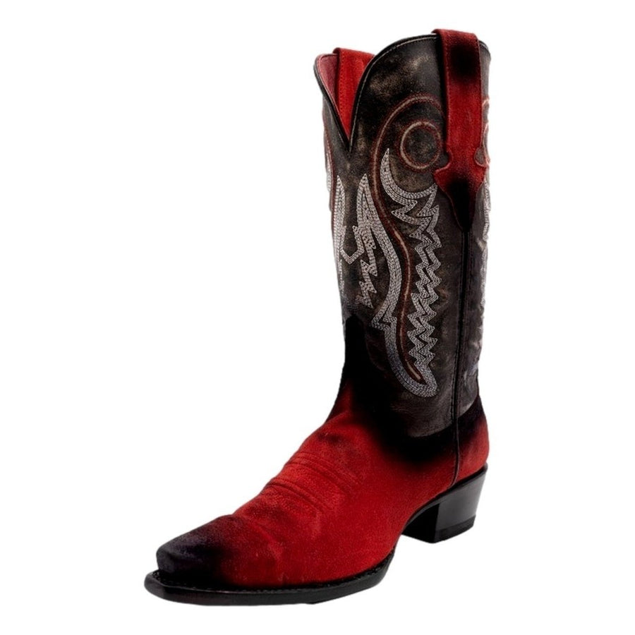 Ferrini Western Boots Womens Roughrider 13" Snip Toe Red 84361-22 Image 1