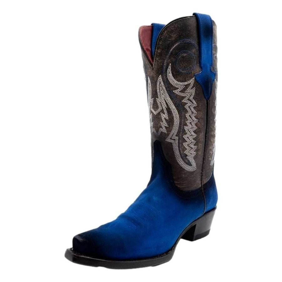 Ferrini Western Boots Womens Roughrider Snip Electric Blue 84361-17 Image 1