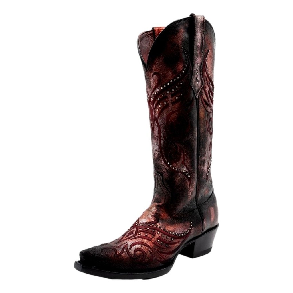 Ferrini Western Boots Womens Masquerade 14" Snip Toe Red 84561-22 Image 1