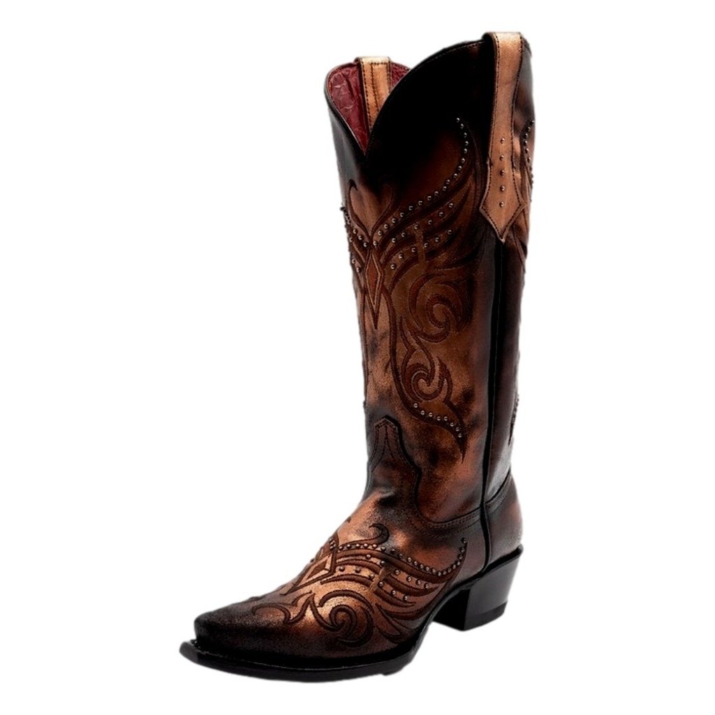 Ferrini Western Boots Womens Masquerade 14" Snip Toe Copper 84561-42 Image 1