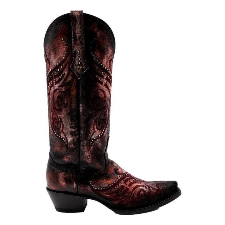 Ferrini Western Boots Womens Masquerade 14" Snip Toe Red 84561-22 Image 3