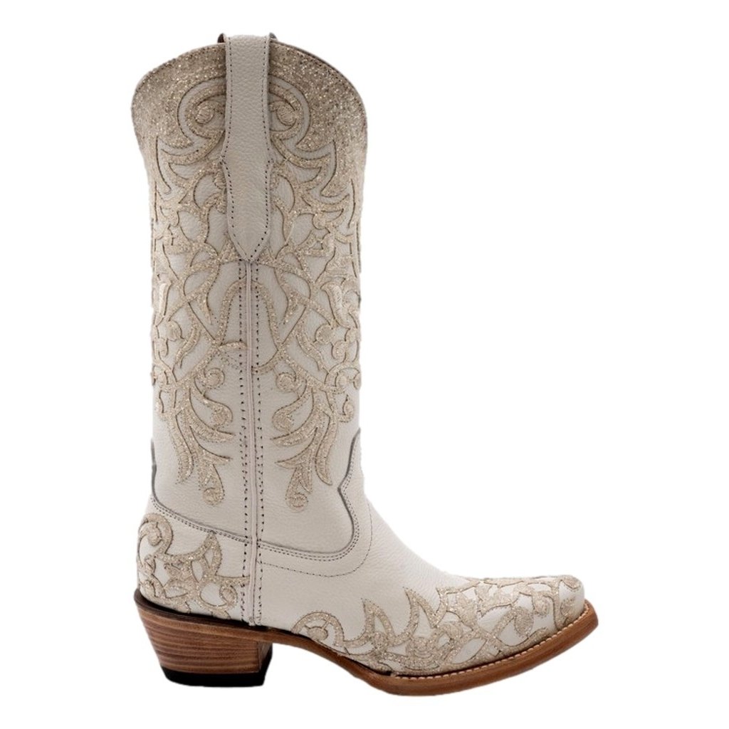 Ferrini Western Boots Womens Starlight 13" Snip Toe White 81561-19 Image 2