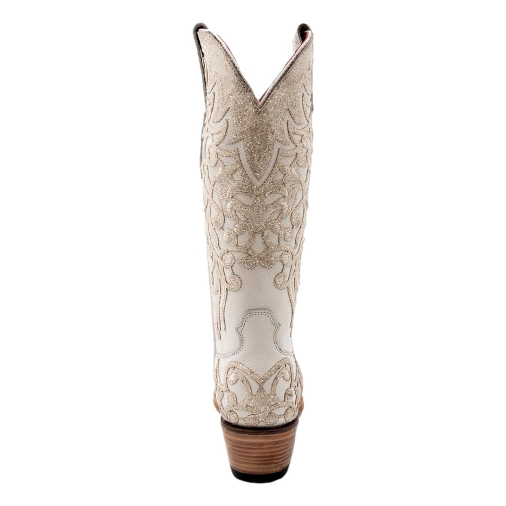 Ferrini Western Boots Womens Starlight 13" Snip Toe White 81561-19 Image 4