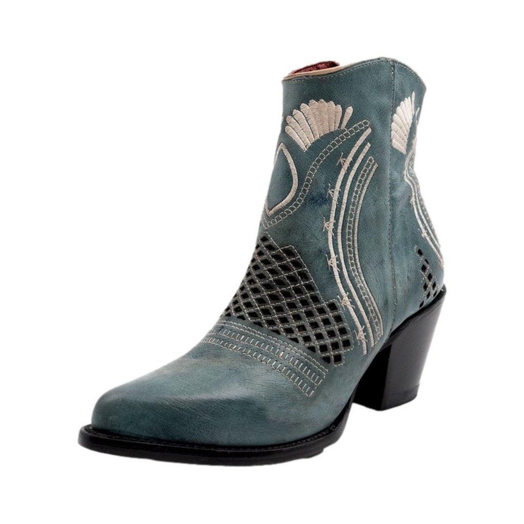 Ferrini Western Boots Womens Savannah 7" Round Toe Dusty Blue 60611-26 Image 1