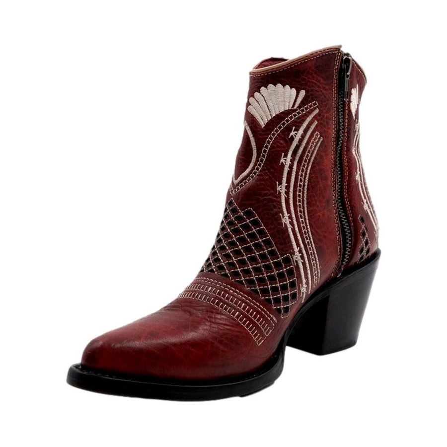 Ferrini Western Boots Womens Savannah 7" Round Toe Red 60611-22 Image 1