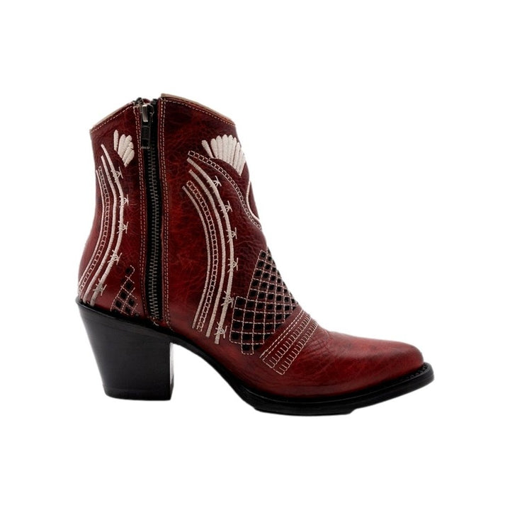 Ferrini Western Boots Womens Savannah 7" Round Toe Red 60611-22 Image 3