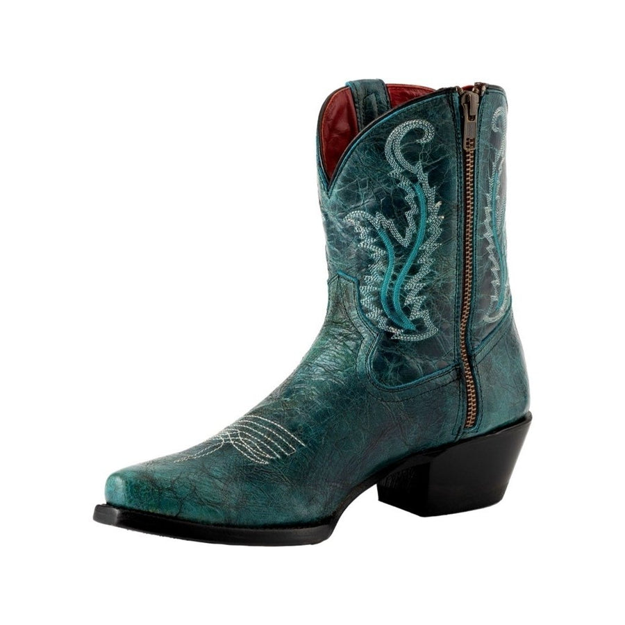 Ferrini Western Boots Womens Molly 8" Ankle Zip Teal 62311-43 Image 1