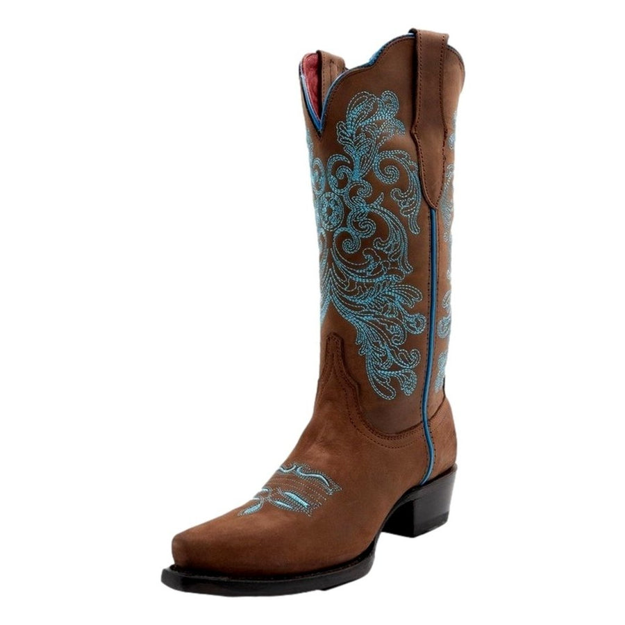 Ferrini Western Boots Womens Ella 13" Snip Toe Brown 81061-10 Image 1