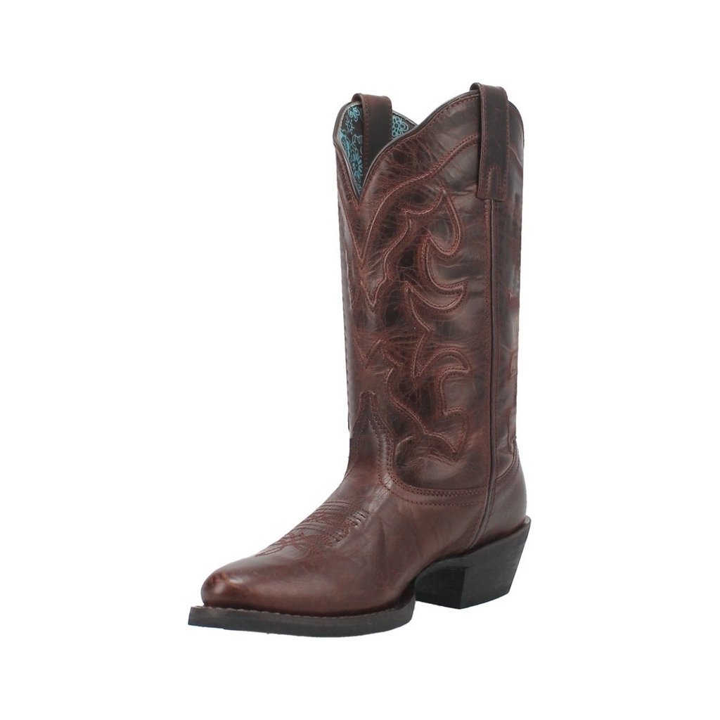 Laredo Western Boots Womens Shelley Round Toe 12" Pull On Cognac 51192 Image 1