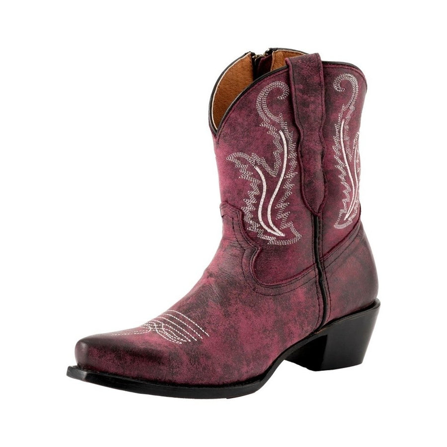 Ferrini Western Boots Womens Molly 8" Ankle Zip Purple 62311-48 Image 1