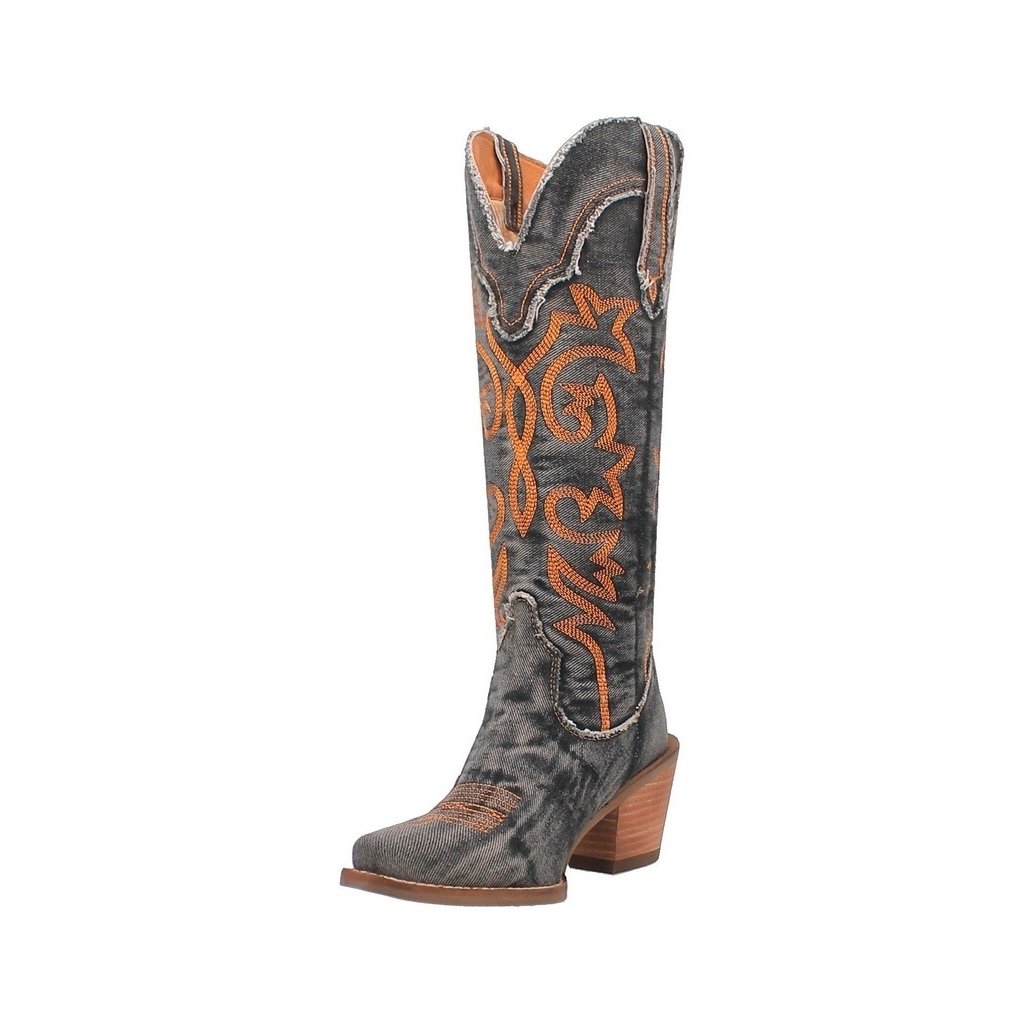 Dingo Western Boots Womens 15" Pull On Texas Tornado Snip DI943 Image 1