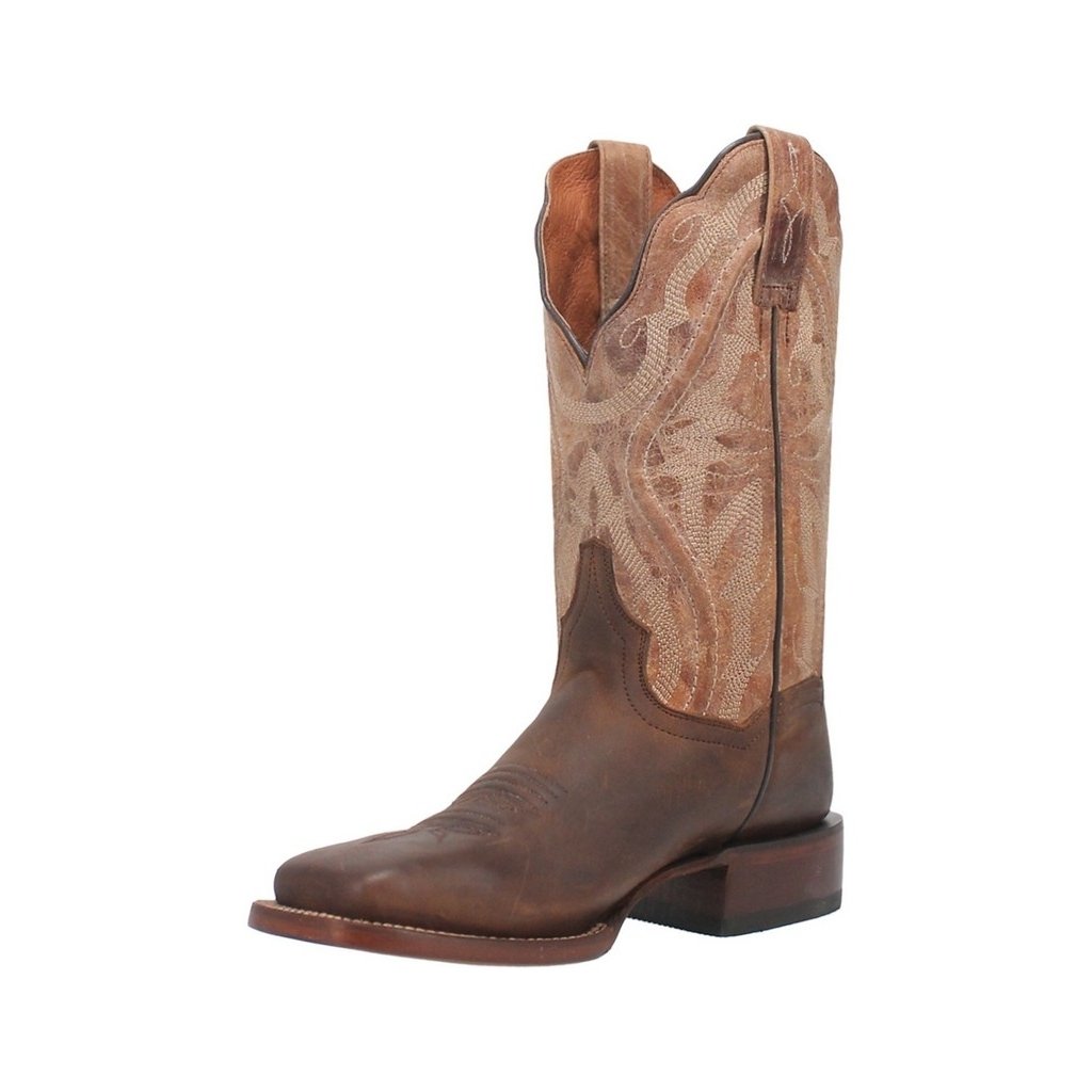 Dan Post Western Boots Womens Babs Square Toe 11" Pull On Tan DP4938 Image 1