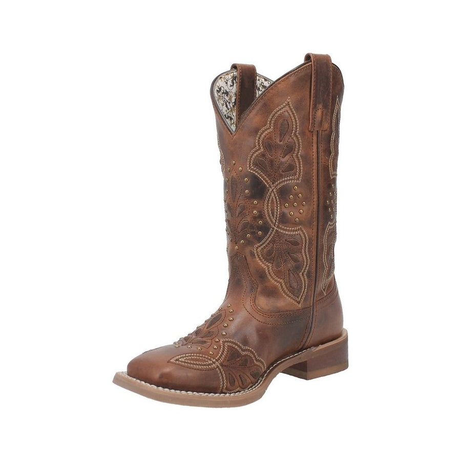 Laredo Western Boots Womens Dionne Embroidery Square Toe Camel 5972 Image 1