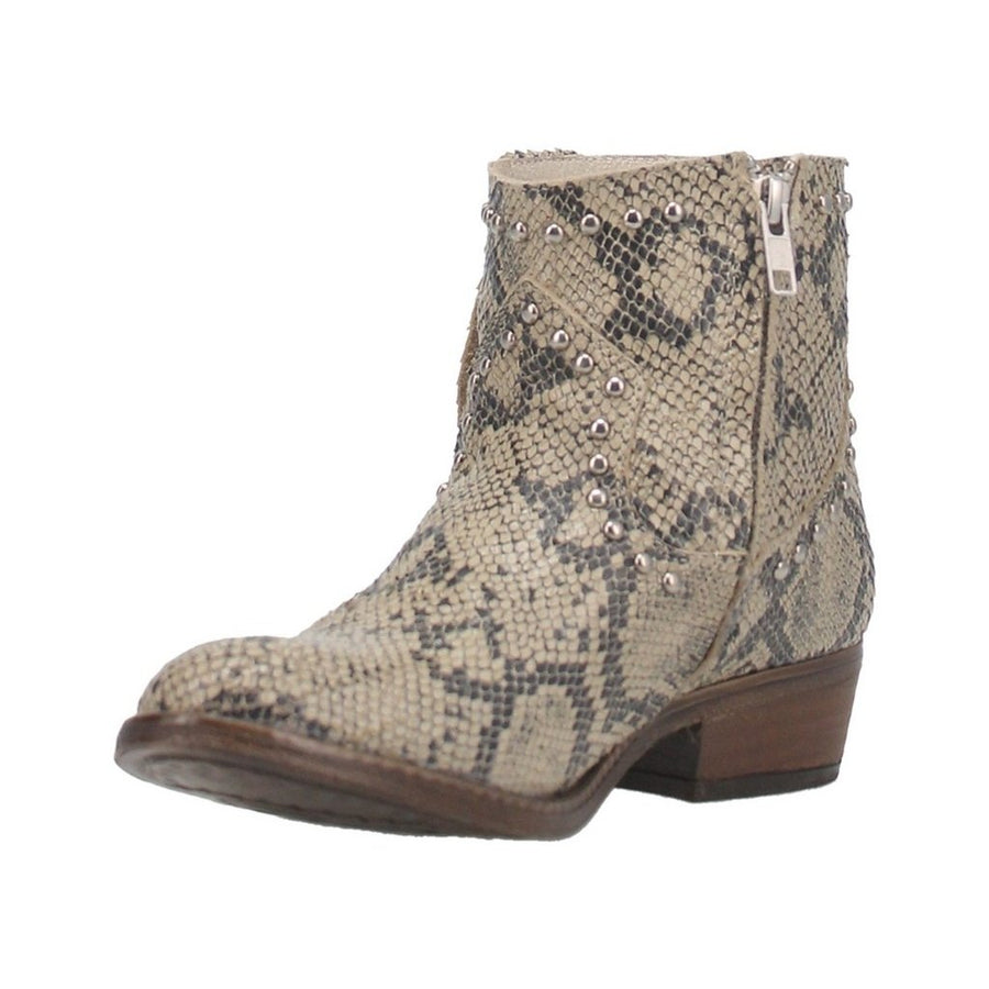 Dingo Western Boots Womens 5" Clementine Snake Bootie Gray DI866 Image 1