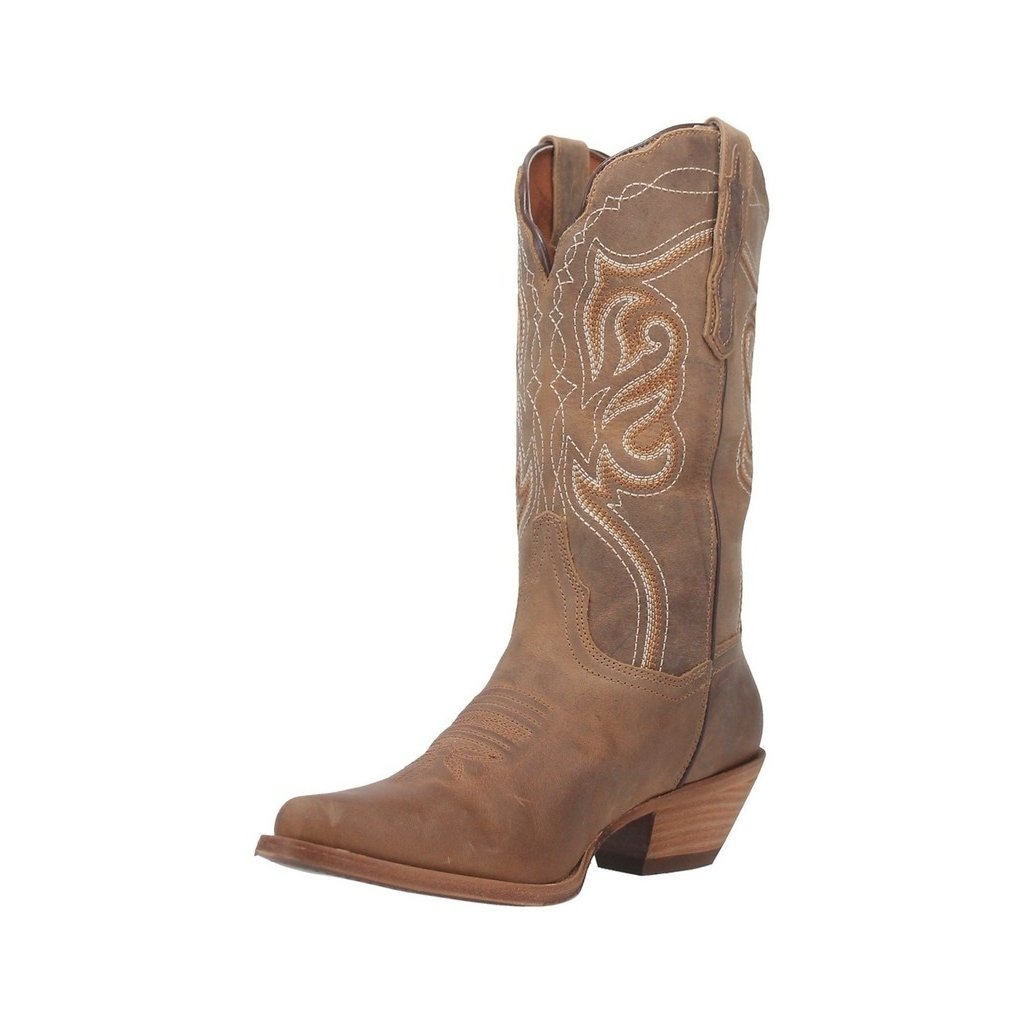 Dan Post Western Boots Womens 12" Karmel Snip Toe Tan DP80051 Image 1