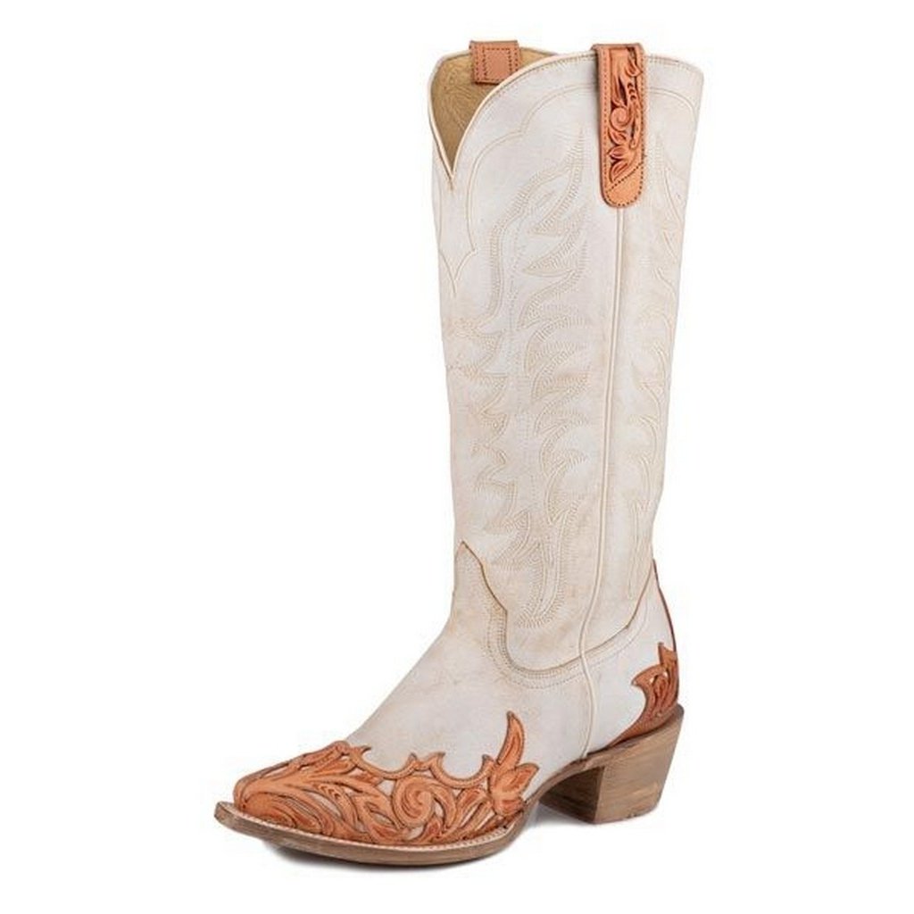 Roper Western Boots Womens The Natural White 09-021-7635-8639 WH Image 1