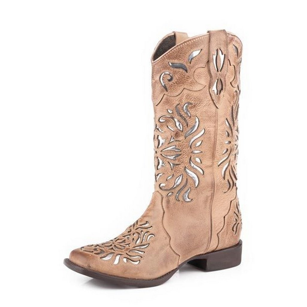 Roper Western Boots Womens Belle II Leather Tan 09-021-0914-3190 TA Image 1