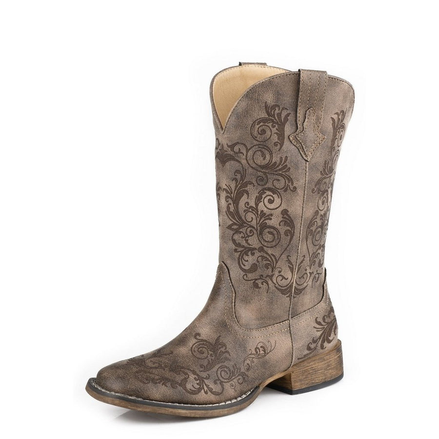 Roper Western Boots Womens Bailey Laser Brown 09-021-1903-3476 BR Image 1