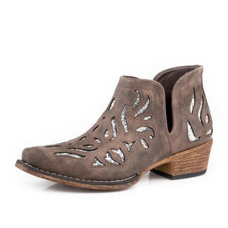 Roper Western Boots Womens Ava Glitz Brown 09-021-1567-3408 BR Image 1