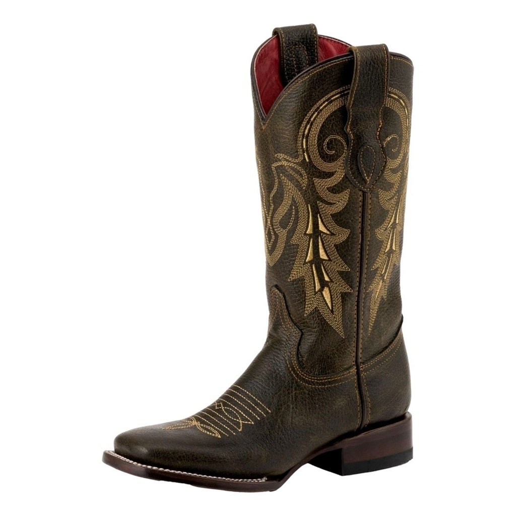 Ferrini Western Boots Womens Blaze Square Toe 12" Shaft Moss 83293-27 Image 1