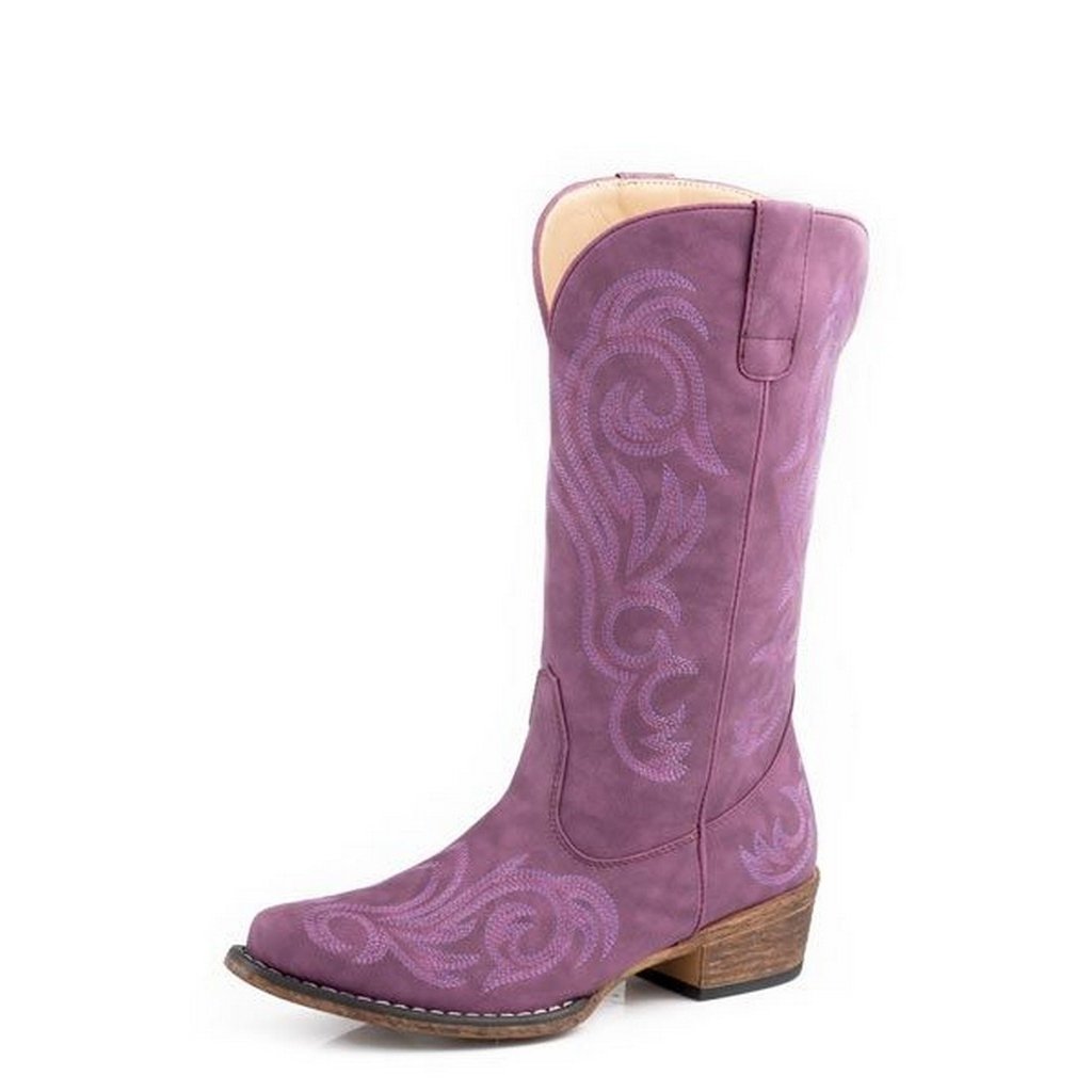 Roper Western Boots Womens Riley Snip Purple 09-021-1566-3399 PU Image 1