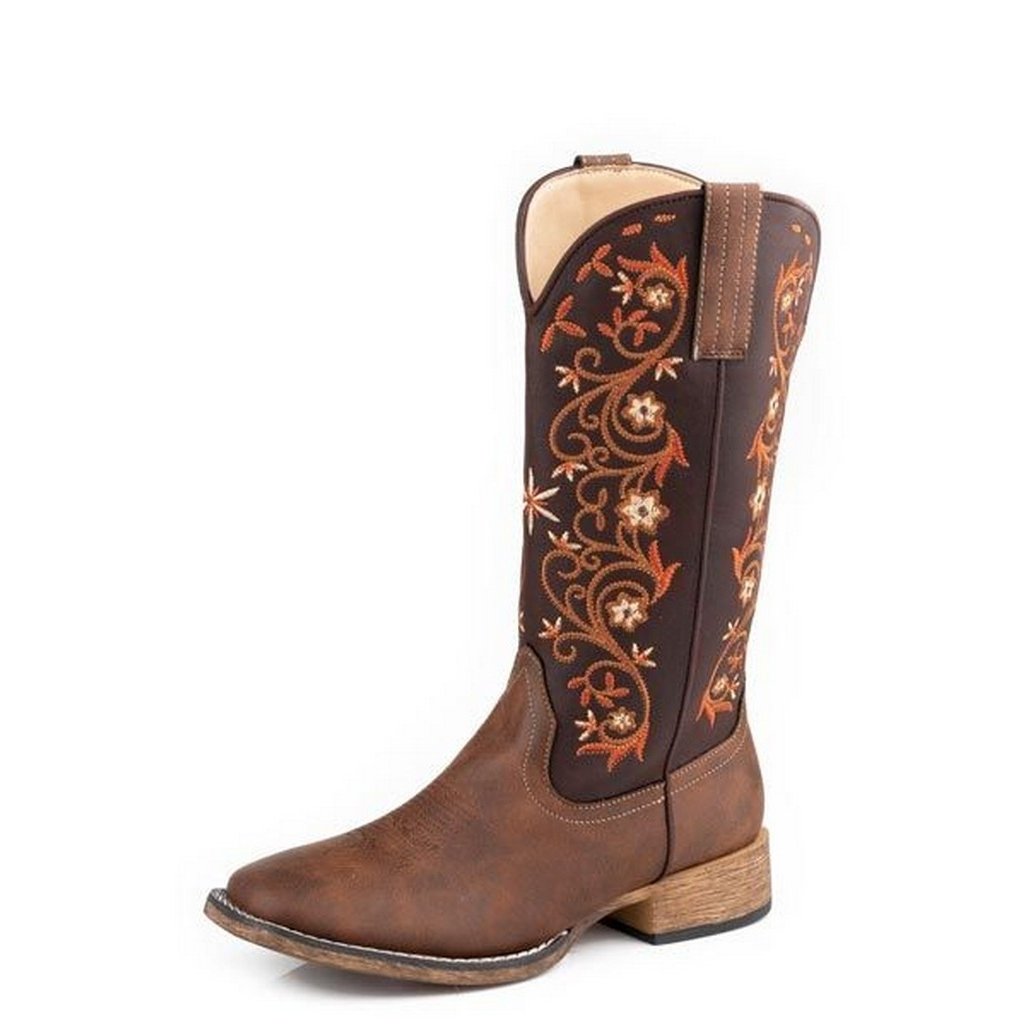 Roper Western Boots Womens Bailey Vines Brown 09-021-1903-3403 BR Image 1