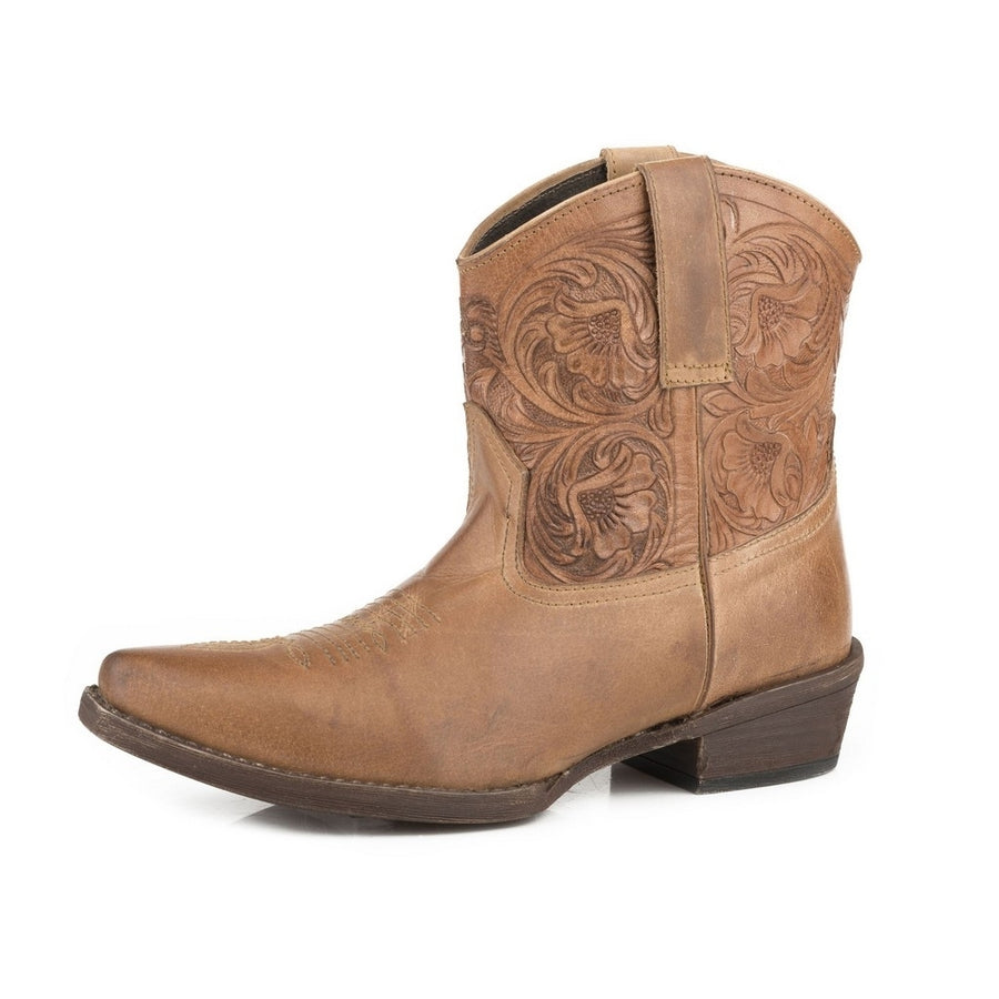 Roper Western Boots Womens Dusty Tooled Leather 09-021-0980-2676 TA Image 1