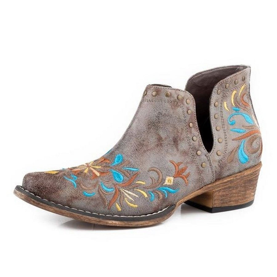 Roper Western Boots Womens Ava Floral Gray 09-021-1567-3406 GY Image 1