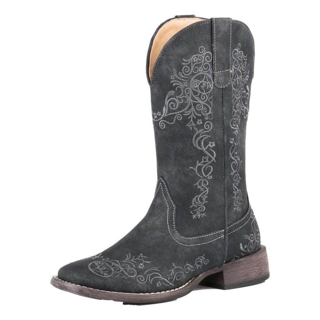 Roper Western Boots Womens Riley Scroll 11" 09-021-1903-2714 BL Image 1