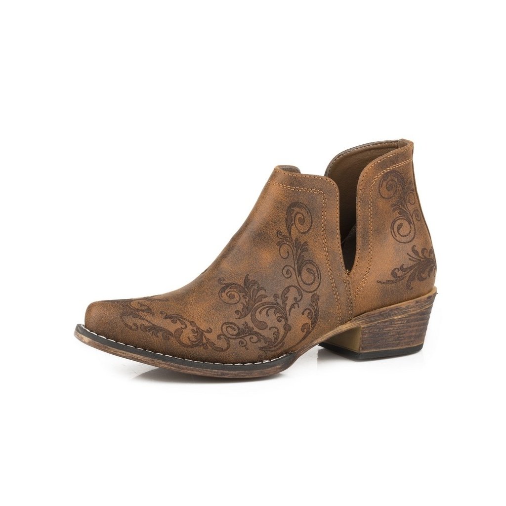 Roper Western Boots Womens Ava Faux Snip Cognac 09-021-1567-2640 BR Image 1