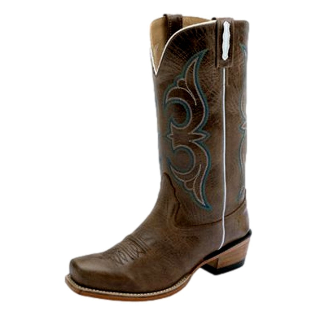 Old West Western Boots Womens Square Reinforced Cactus Brown 18145 Image 1