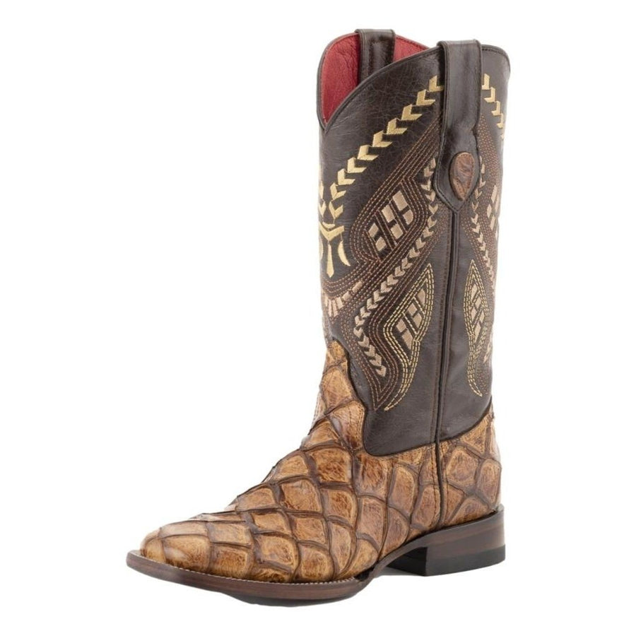 Ferrini Western Boots Womens Bronco Pirarucu Print Cigar 93393-61 Image 1