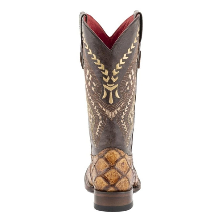 Ferrini Western Boots Womens Bronco Pirarucu Print Cigar 93393-61 Image 4