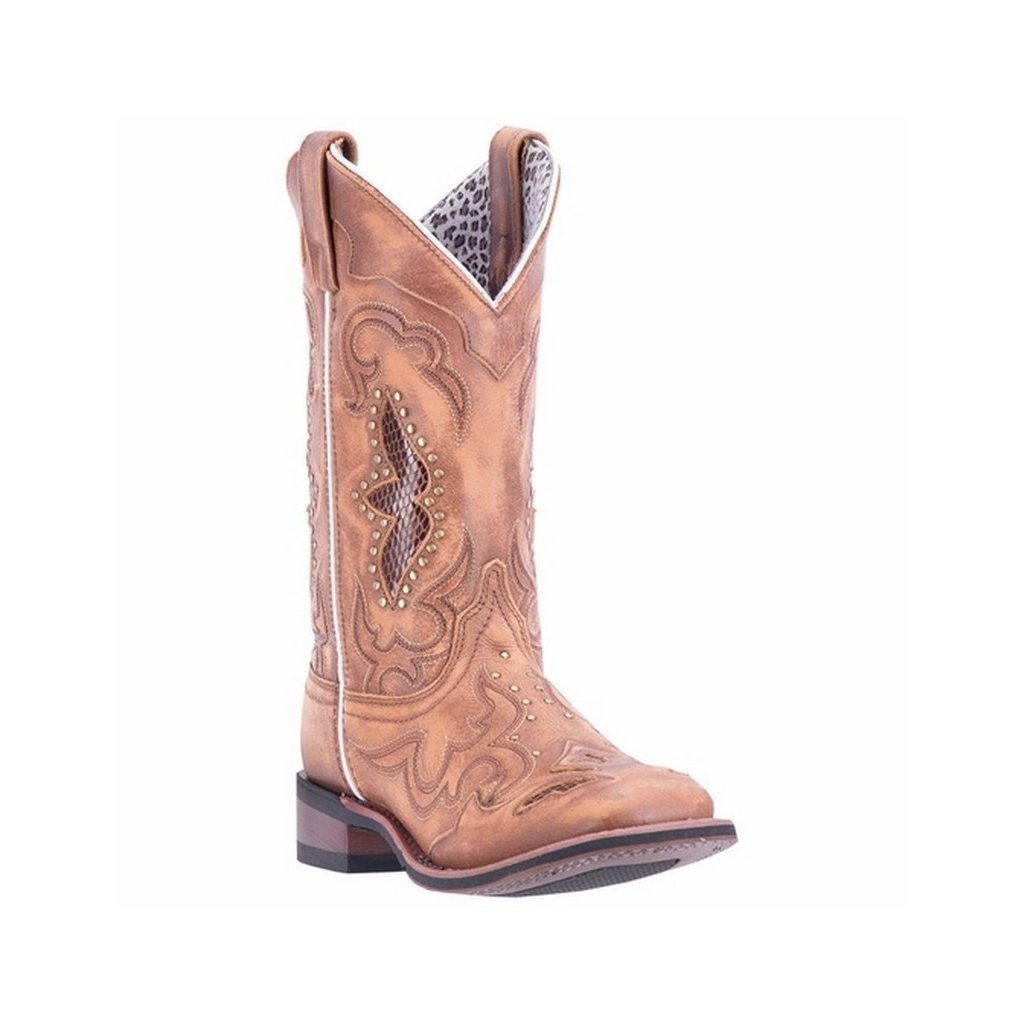 Laredo Western Boots Womens Spellbound Stud Accents Leather Tan 5661 Image 1