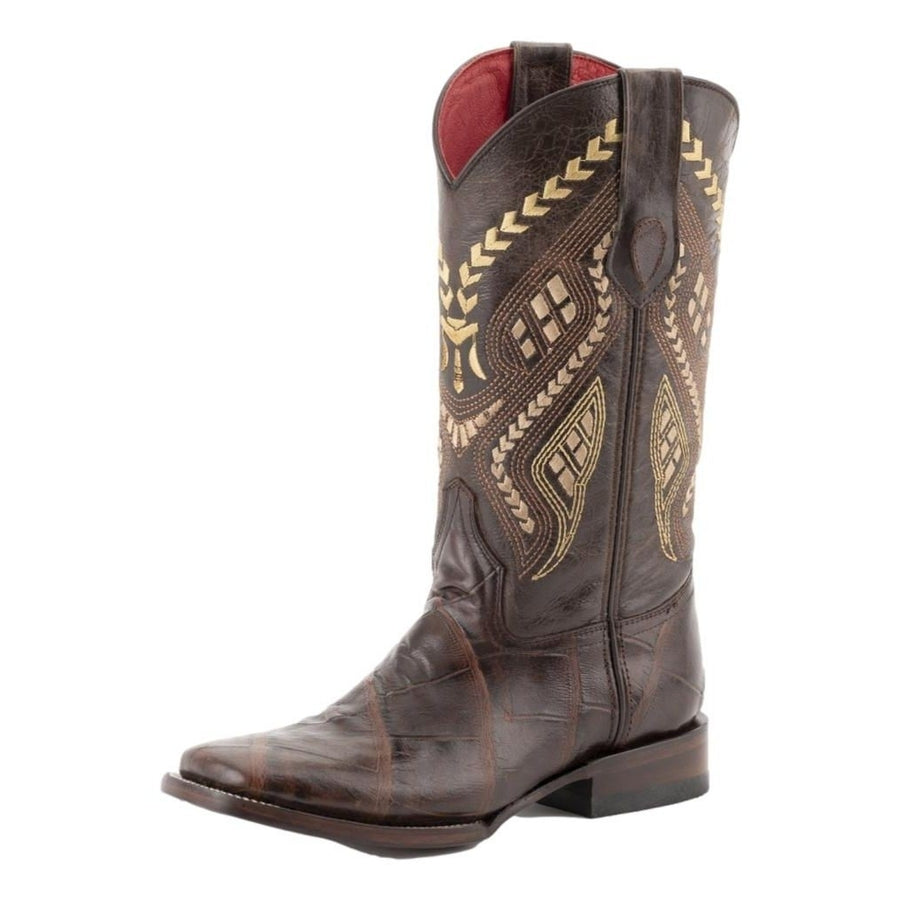 Ferrini Western Boots Womens Jesse Alligator Print Chocolate 93593-09 Image 1