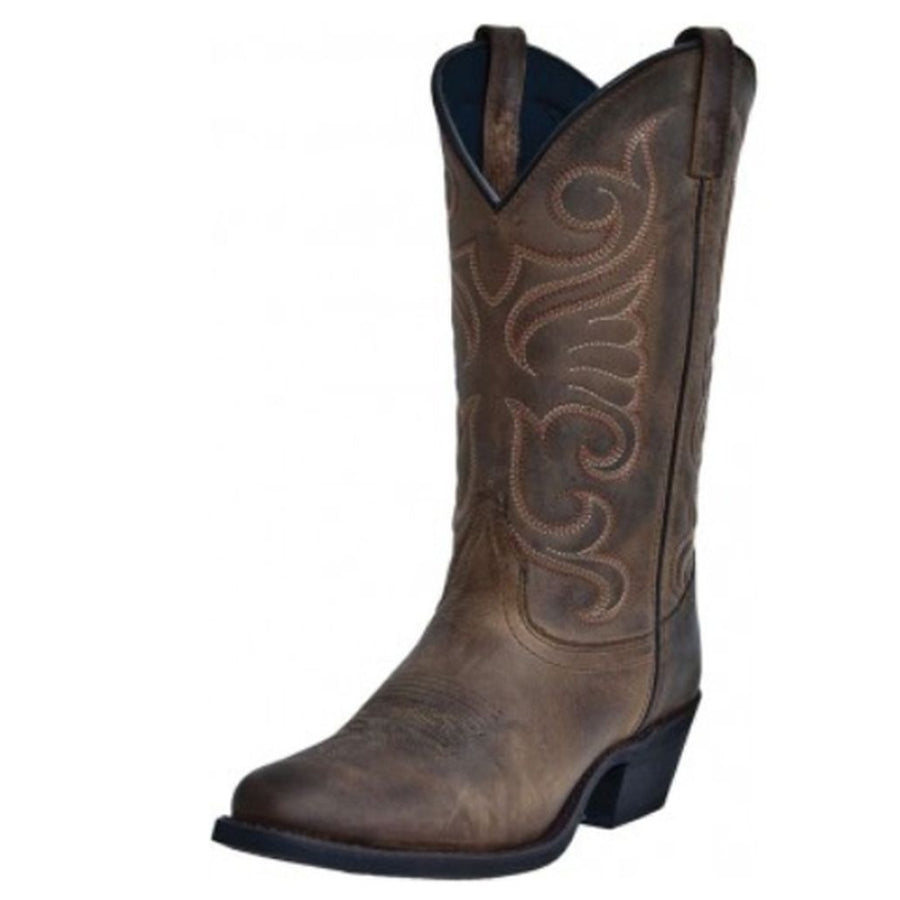 Laredo Western Boot Women Bridget Stitched Cowboy Distressed Tan 51084 Image 1