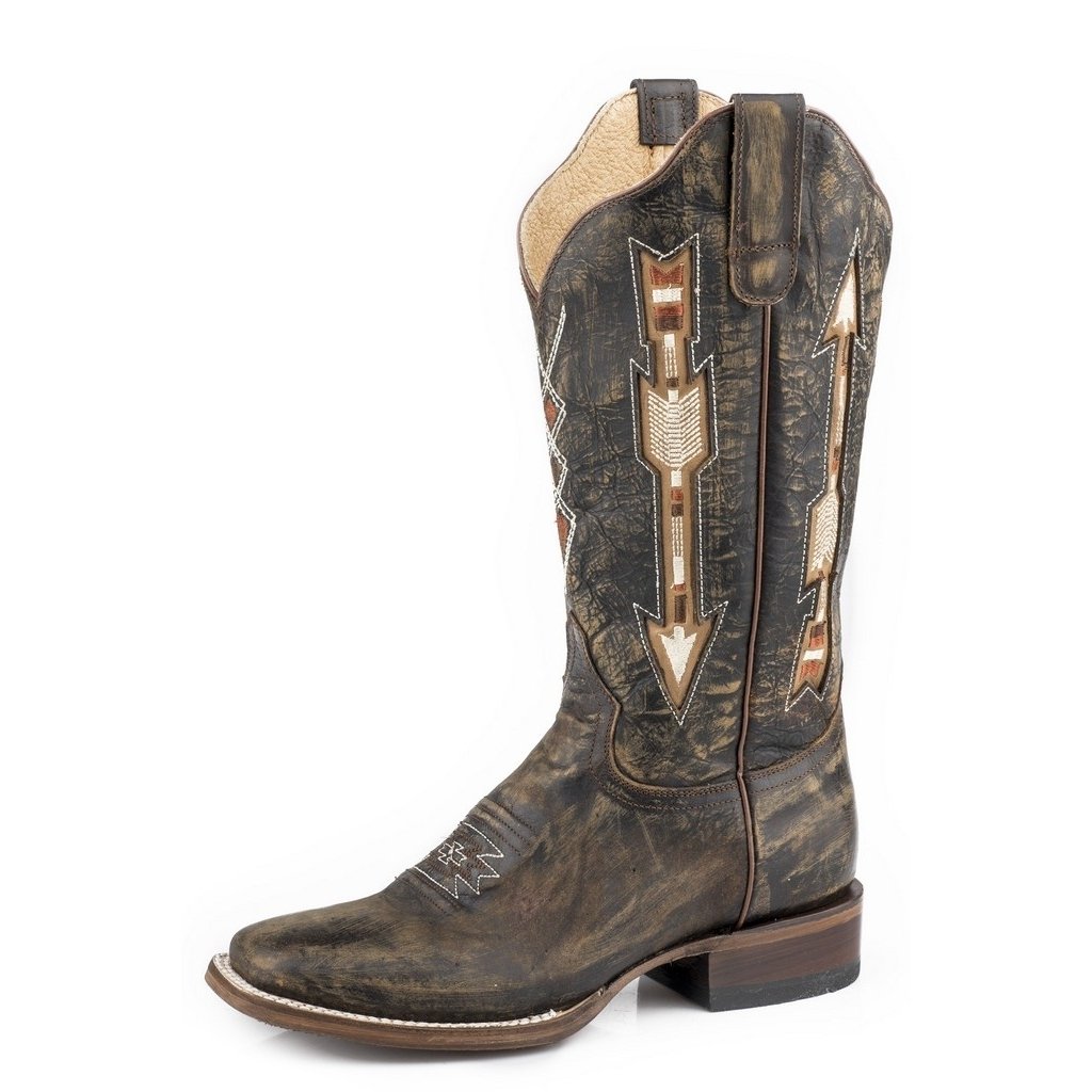 Roper Western Boots Womens Arrows Wide Brown 09-021-8020-1762 BR Image 1