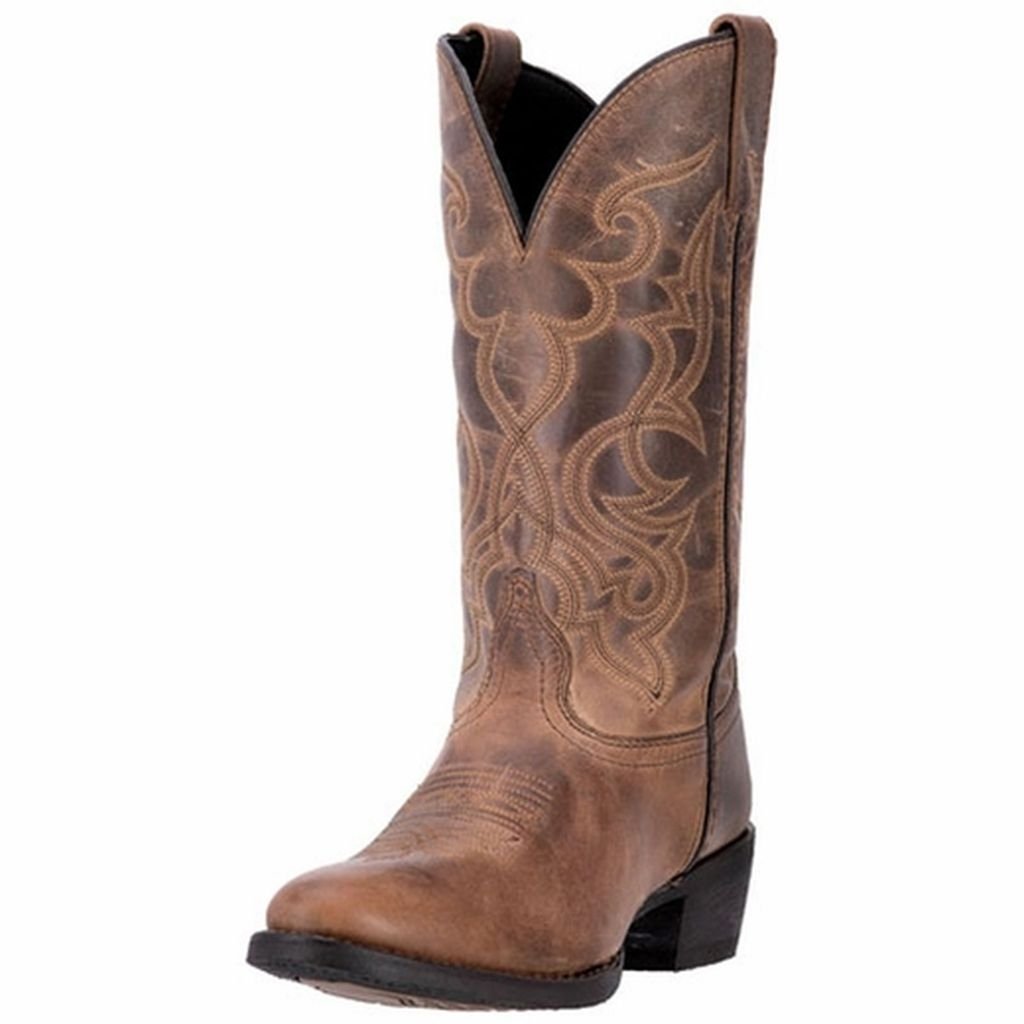 Laredo Western Boots Womens 11" Maddie Round Toe Leather Tan 51112 Image 1