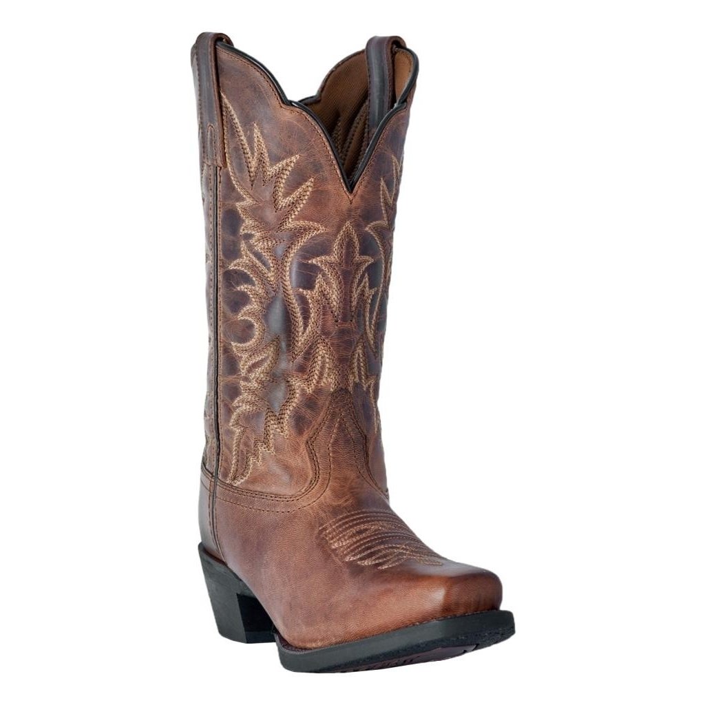 Laredo Western Boots Womens Malinda Flight Rubber Distressed Tan 51134 Image 1