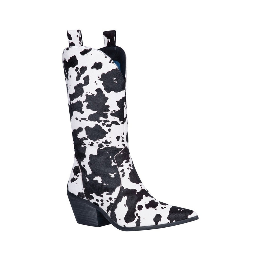 Dingo Western Boots Womens Cow Print Hair On Pointed Toe DI127 Image 1