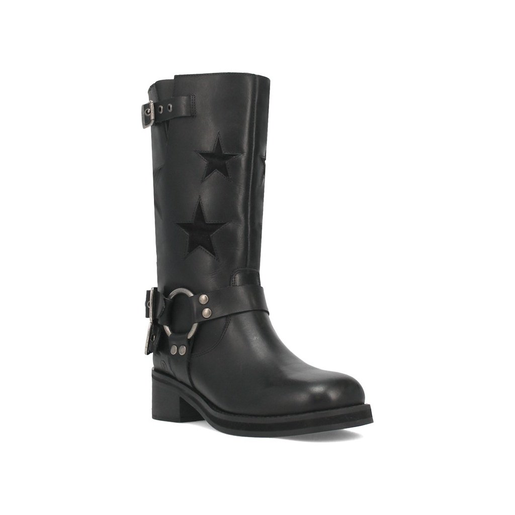 Dingo Fashion Boots Womens Blacklist Stars Harness Round Toe DI215 Image 1