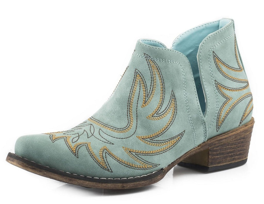 Roper Western Boots Womens Ava Ankle Blue 09-021-1567-1094 BU Image 1