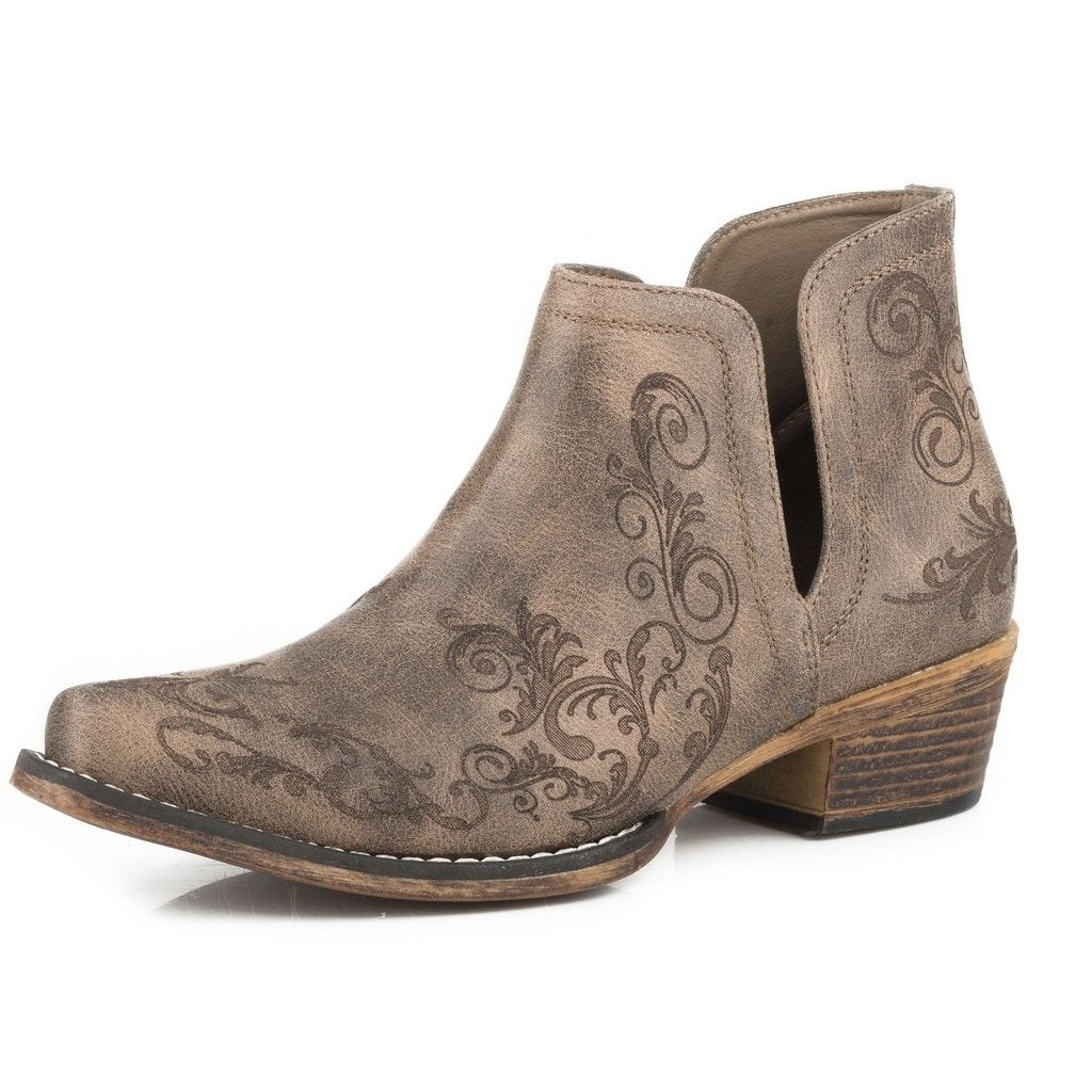 Roper Western Boots Womens Ava Pull On Brown 09-021-1567-2639 BR Image 1