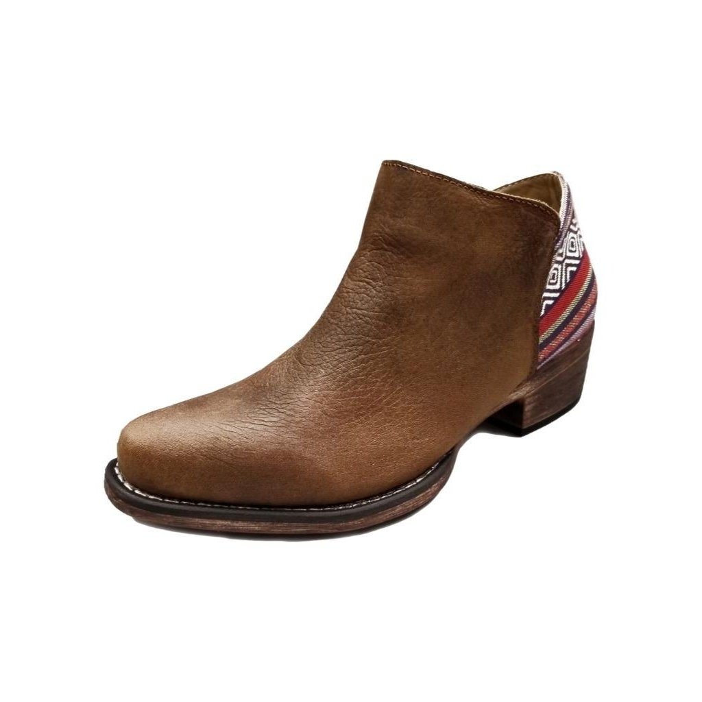 Roper Western Boot Women Sedona Serape Ankle Brown 09-021-1767-2208 BR Image 1