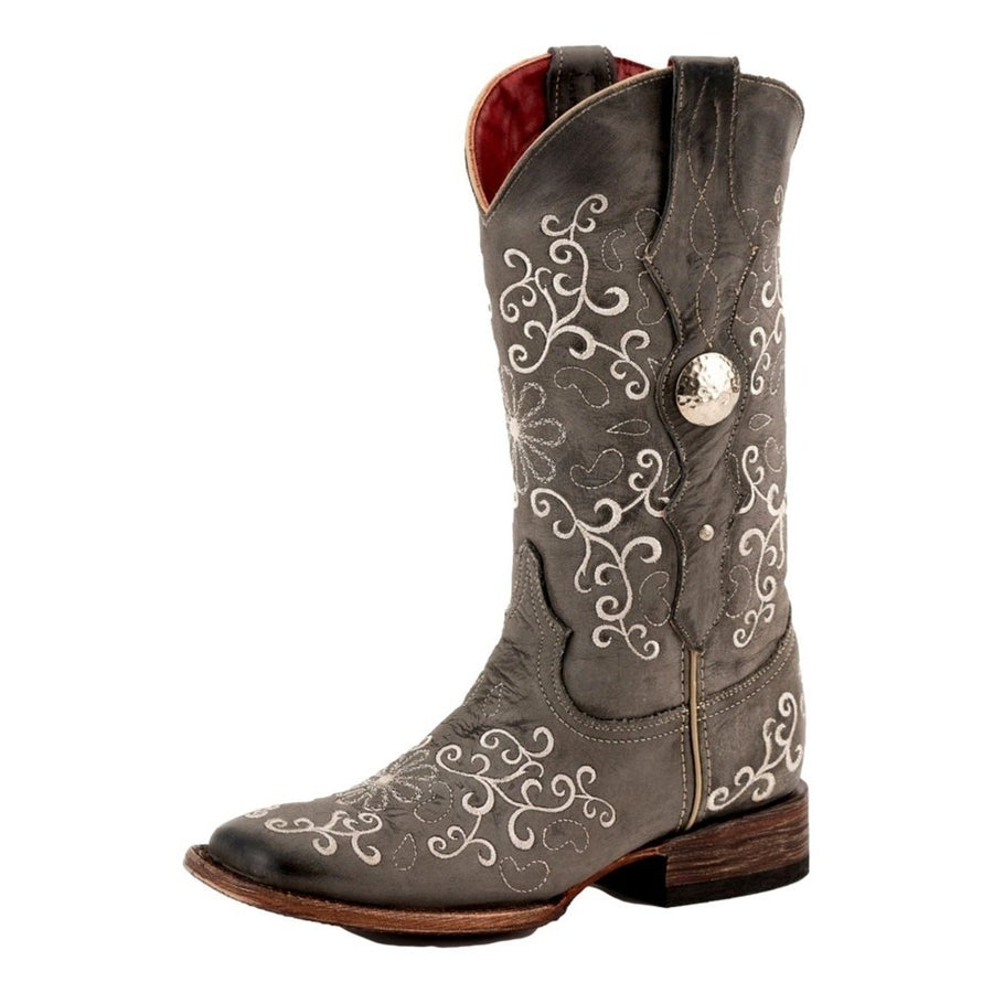 Ferrini Western Boots Womens Bella Embroidered Square Toe 82293-49 Image 1