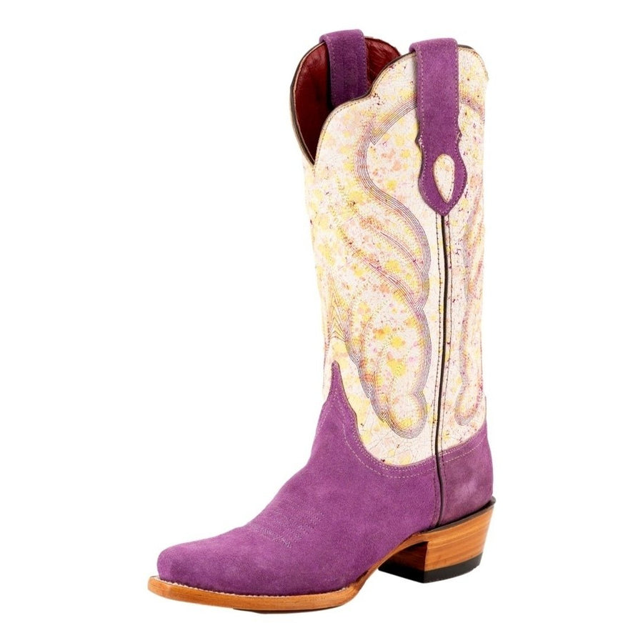 Ferrini Western Boots Womens Candy Leather Snip Toe Purple 83661-48 Image 1